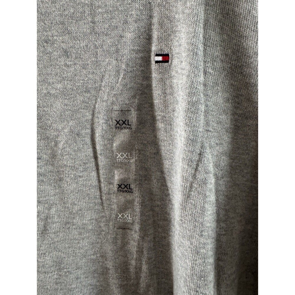 Tommy Hilfiger Pullover light Sweater Mens Size XXL Gray core Long Sleeves - Picture 9 of 15